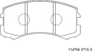 Asimco KD4719W - Əyləc altlığı dəsti, əyləc diski furqanavto.az