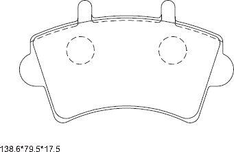 Asimco KD1511 - Əyləc altlığı dəsti, əyləc diski furqanavto.az