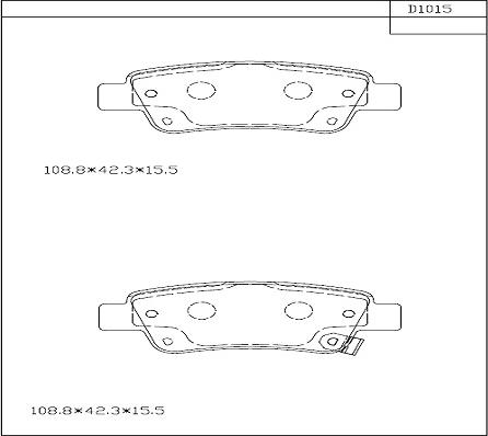 Asimco KD1015 - Əyləc altlığı dəsti, əyləc diski furqanavto.az