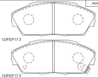 Asimco KD1774 - Əyləc altlığı dəsti, əyləc diski furqanavto.az