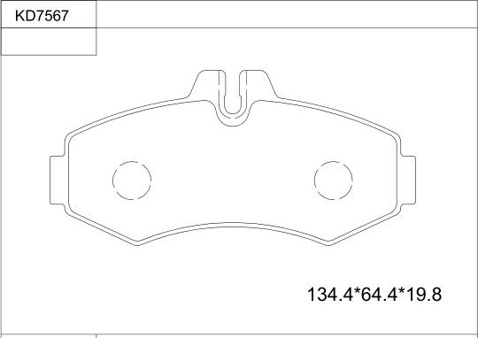 Asimco KD7567 - Əyləc altlığı dəsti, əyləc diski furqanavto.az