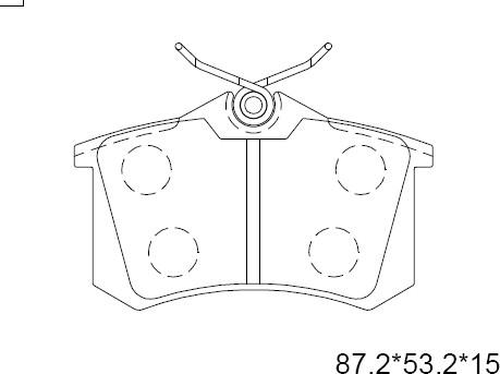 Asimco KD7511 - Əyləc altlığı dəsti, əyləc diski furqanavto.az