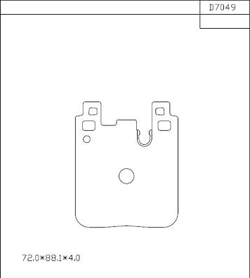 Asimco KD7049 - Əyləc altlığı dəsti, əyləc diski furqanavto.az