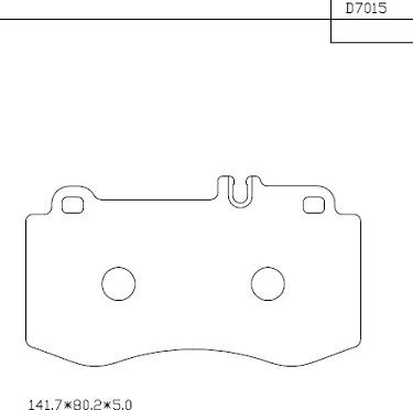 Asimco KD7015 - Əyləc altlığı dəsti, əyləc diski furqanavto.az