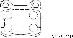 Asimco KD7760F - Əyləc altlığı dəsti, əyləc diski furqanavto.az