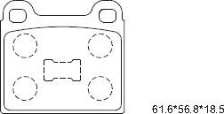 Asimco KD7713 - Əyləc altlığı dəsti, əyləc diski furqanavto.az