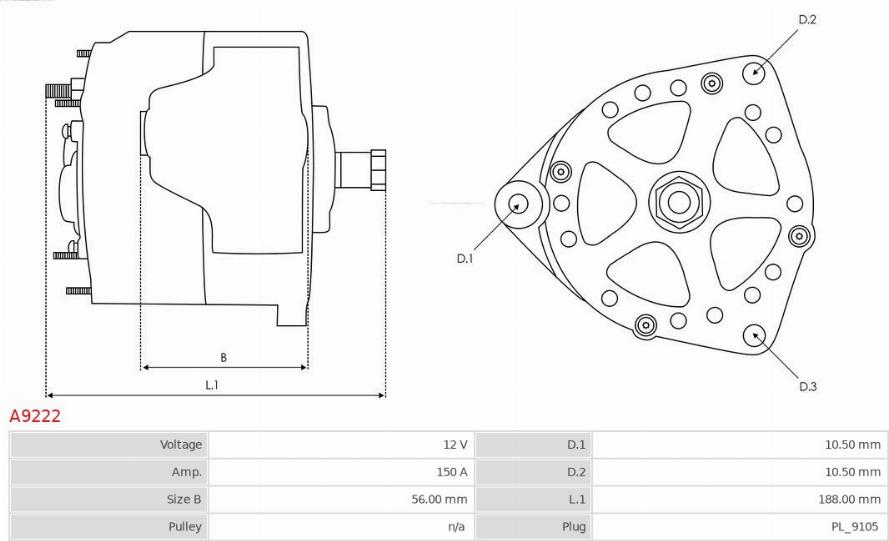 AS-PL A9222 - Alternator furqanavto.az