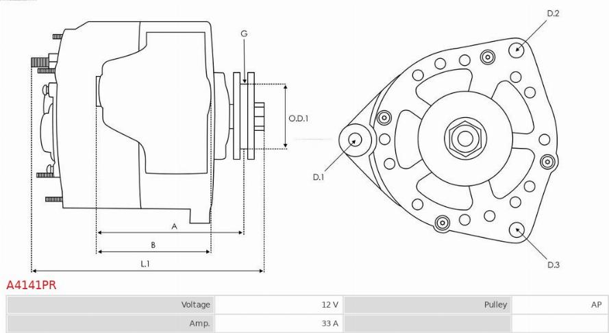 AS-PL A4141PR - Alternator furqanavto.az