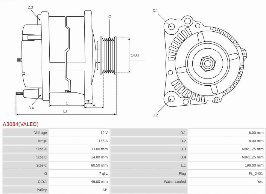 AS-PL A3084(VALEO) - Alternator furqanavto.az