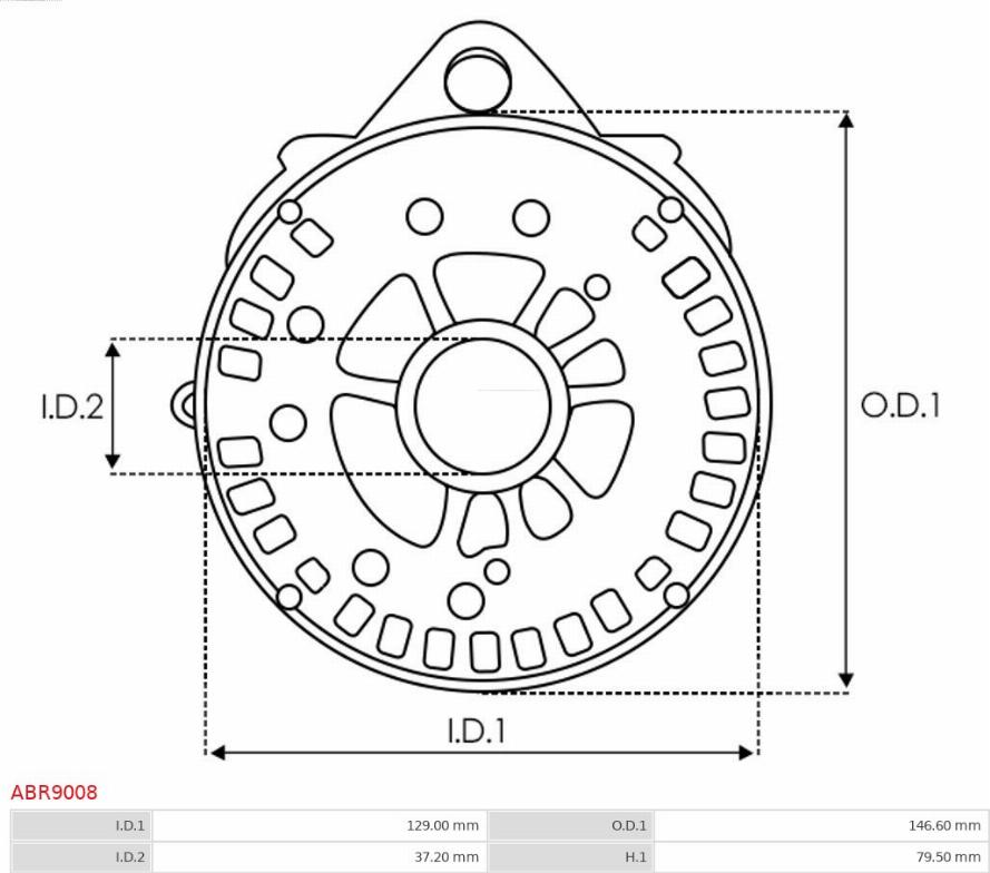 AS-PL ABR9008 - Bracket, alternator drive flange furqanavto.az