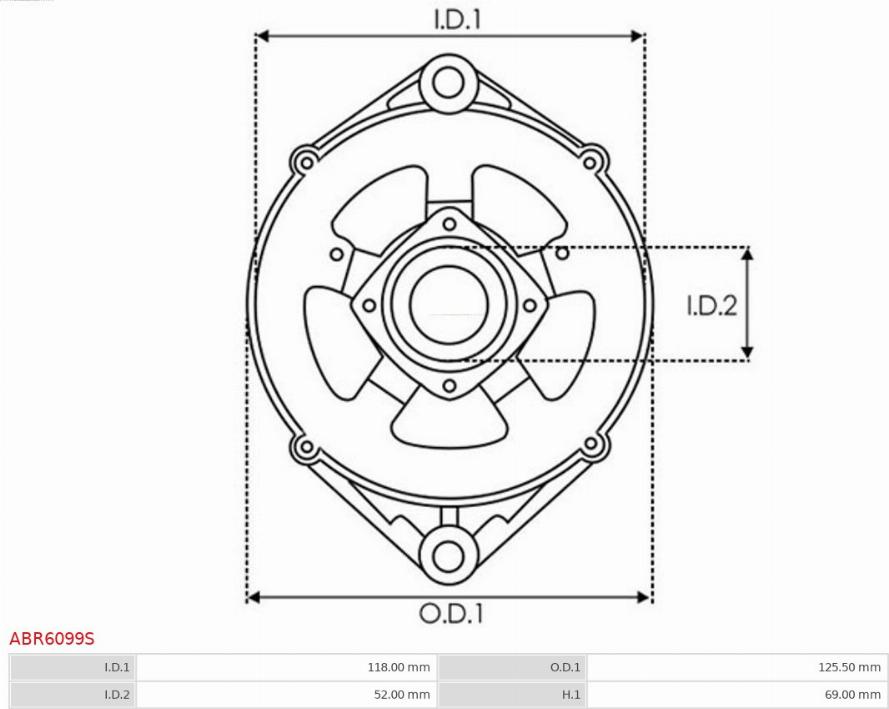 AS-PL ABR6099S - Bracket, alternator drive flange furqanavto.az