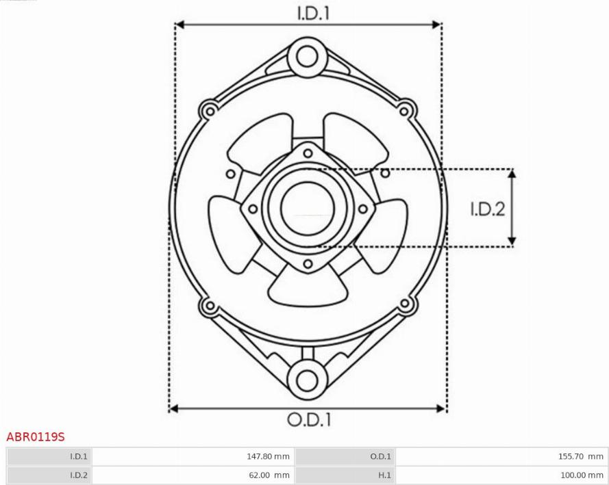 AS-PL ABR0119S - Bracket, alternator drive flange furqanavto.az