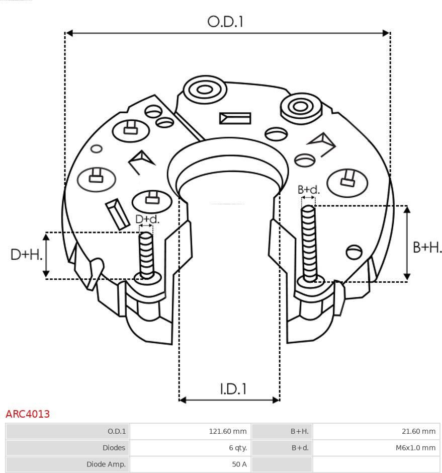 AS-PL ARC4013 - Düzləşdirici, alternator furqanavto.az