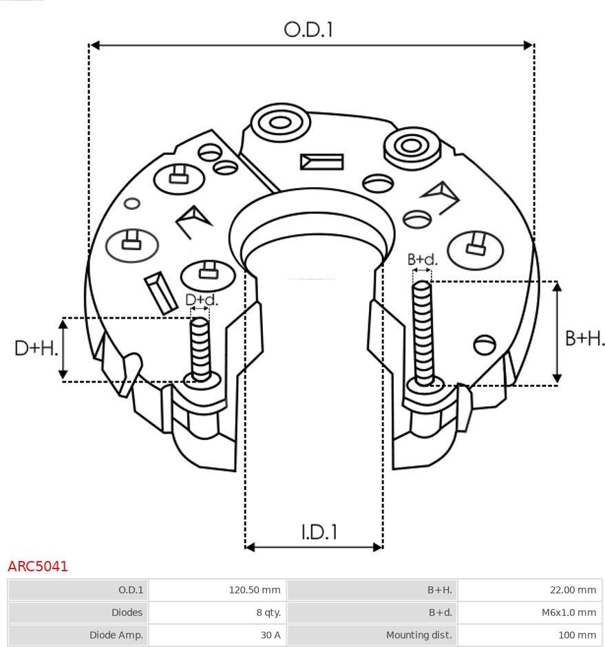 AS-PL ARC5041 - Düzləşdirici, alternator furqanavto.az