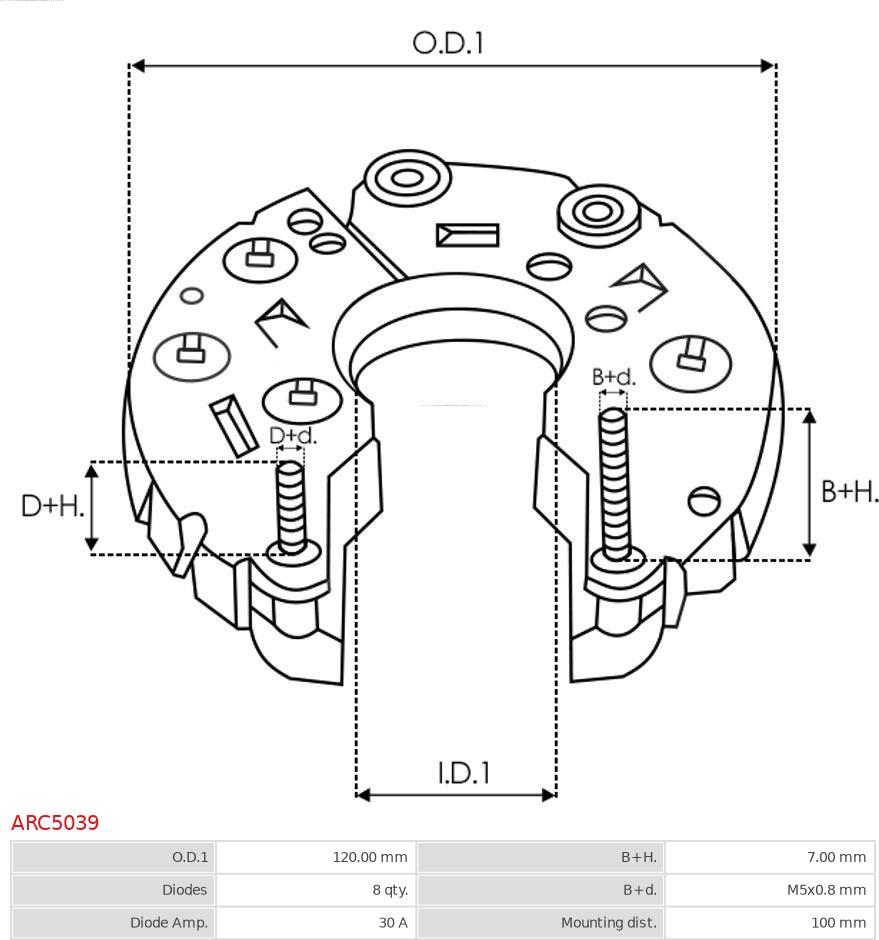 AS-PL ARC5039 - Düzləşdirici, alternator furqanavto.az