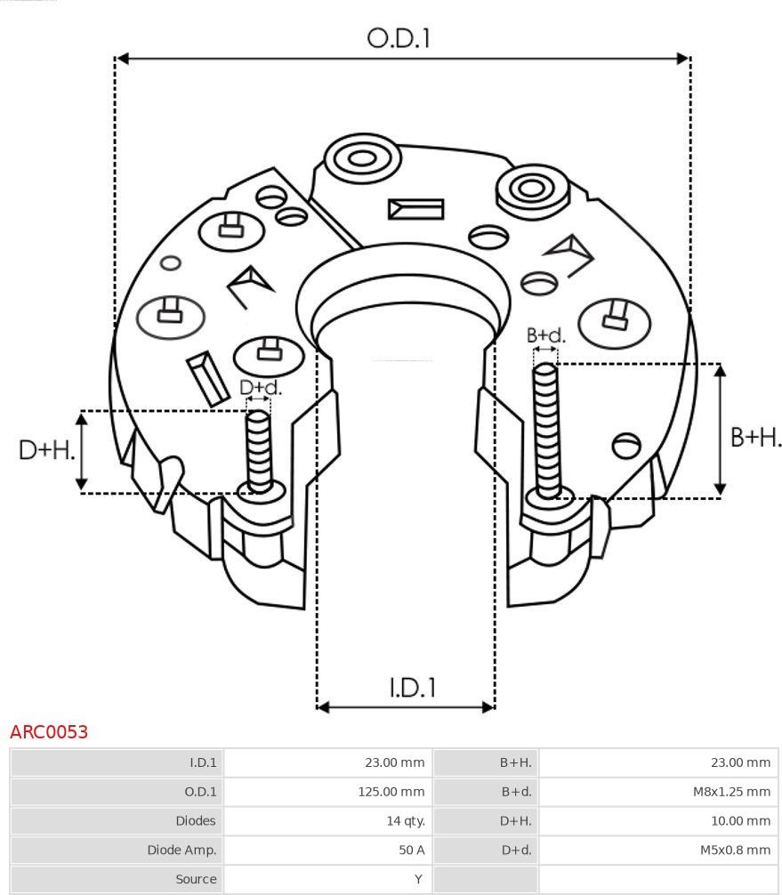 AS-PL ARC0053 - Düzləşdirici, alternator furqanavto.az