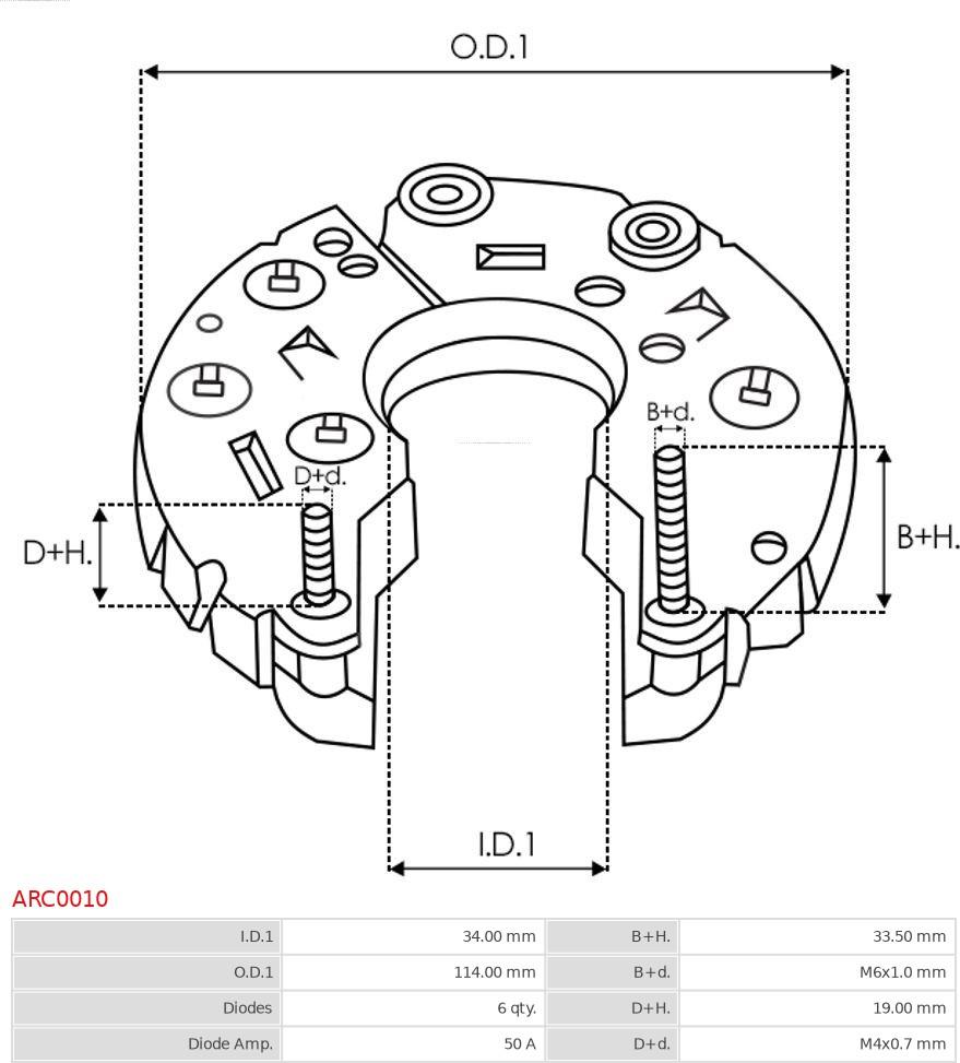 AS-PL ARC0010 - Düzləşdirici, alternator furqanavto.az