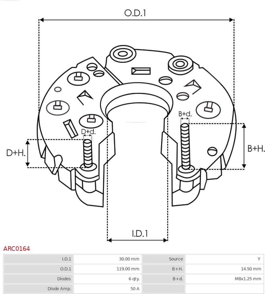 AS-PL ARC0164 - Bracket, alternator drive flange furqanavto.az