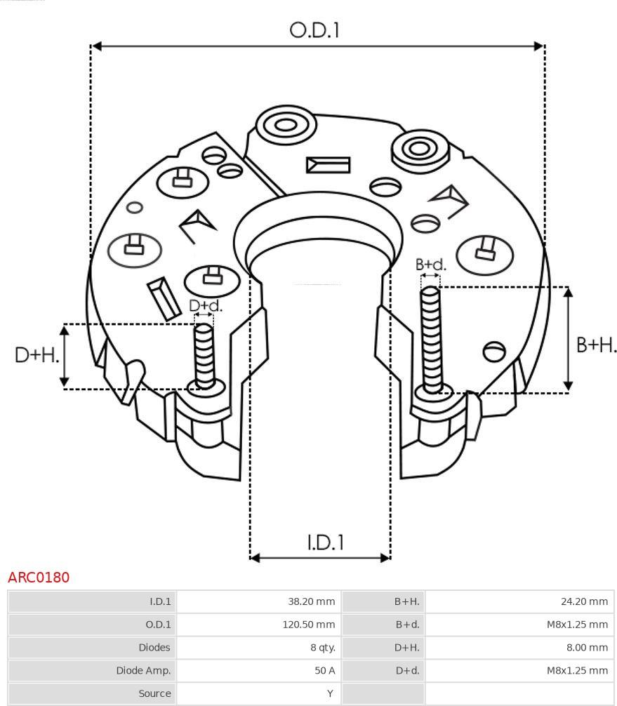 AS-PL ARC0180 - Düzləşdirici, alternator furqanavto.az