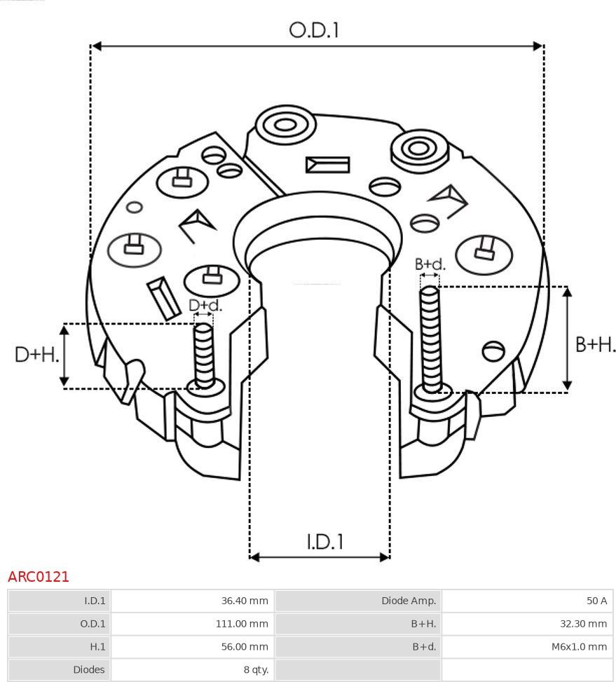 AS-PL ARC0121 - Düzləşdirici, alternator furqanavto.az