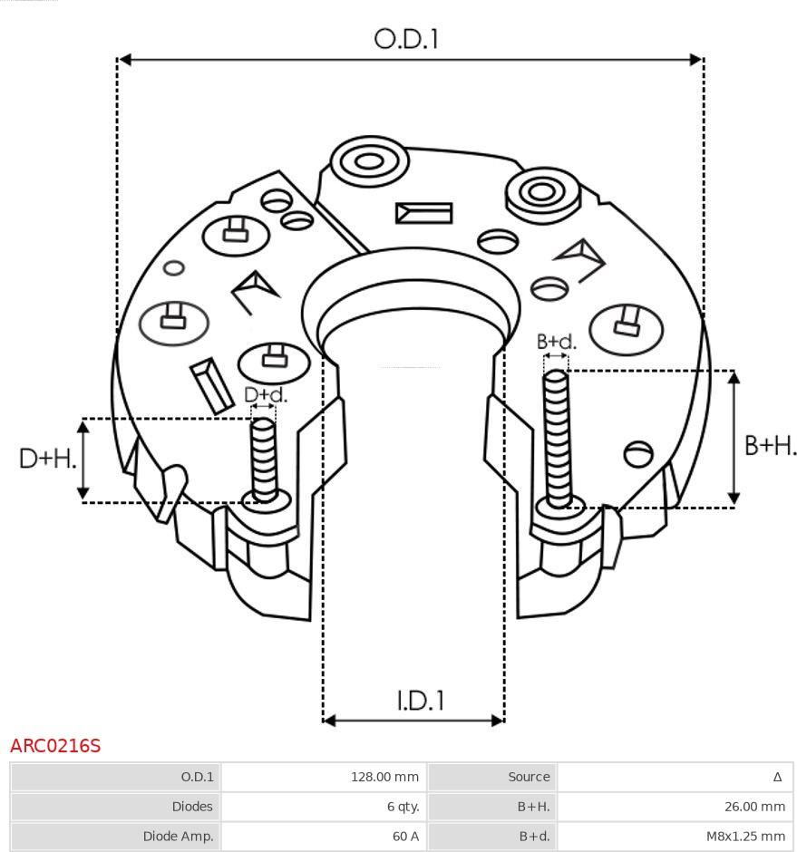 AS-PL ARC0216S - Düzləşdirici, alternator furqanavto.az