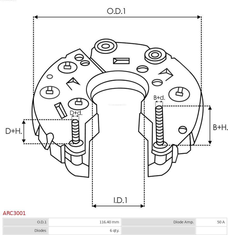 AS-PL ARC3001 - Düzləşdirici, alternator furqanavto.az