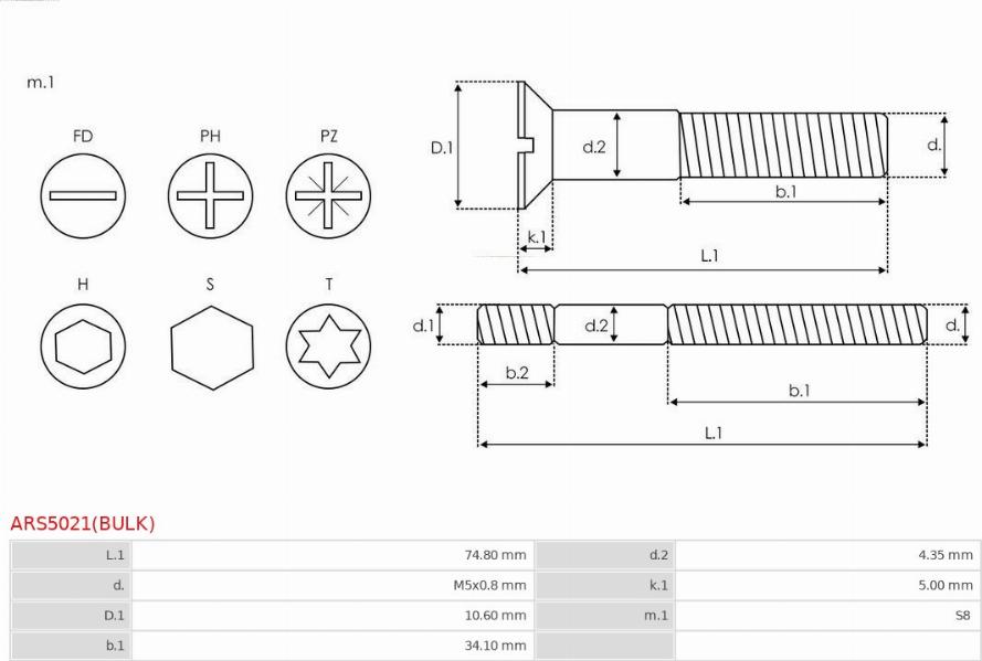 AS-PL ARS5021(BULK) - Təmir dəsti, alternator furqanavto.az