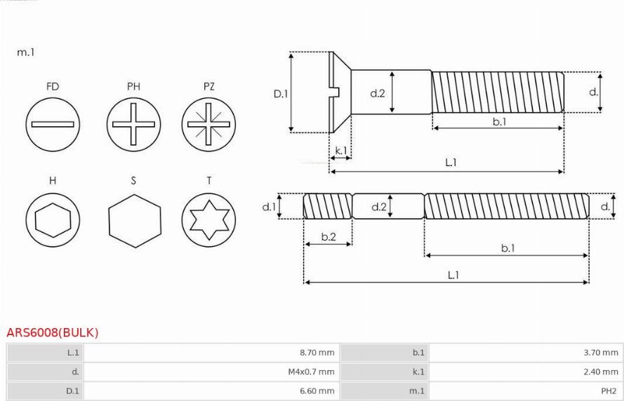 AS-PL ARS6008(BULK) - Təmir dəsti, alternator furqanavto.az