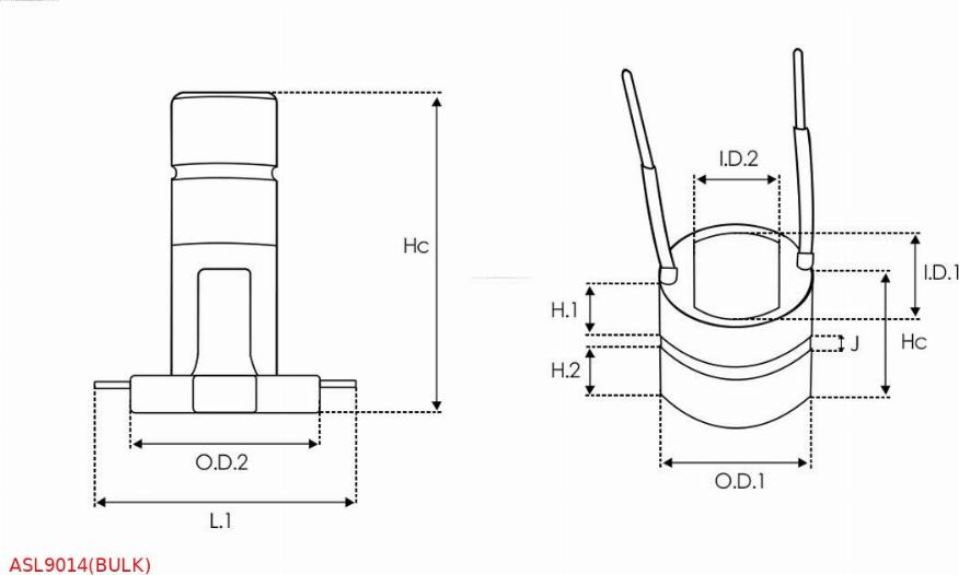 AS-PL ASL9014(BULK) - Sürüşmə halqası, alternator furqanavto.az