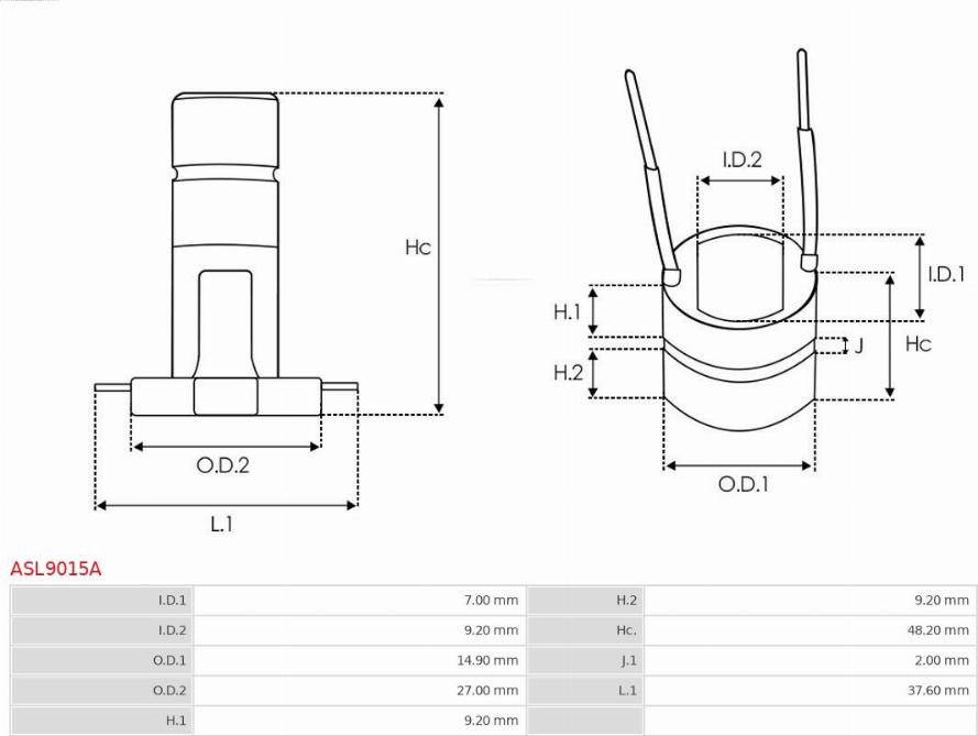 AS-PL ASL9015A - Sürüşmə halqası, alternator furqanavto.az