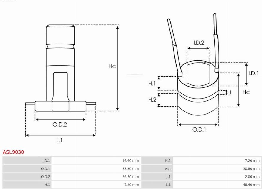 AS-PL ASL9030 - Sürüşmə halqası, alternator furqanavto.az