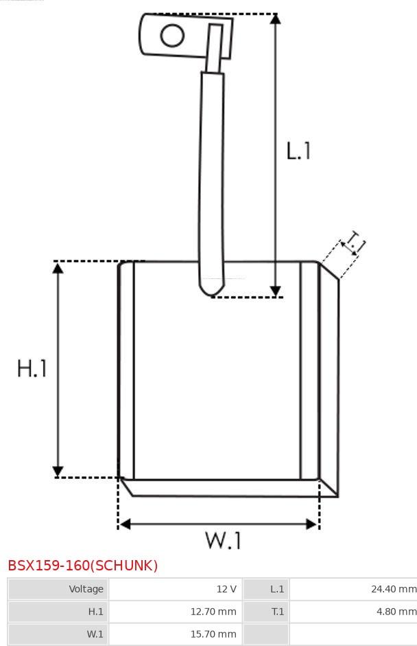 AS-PL BSX159-160(SCHUNK) - Karbon fırçası, başlanğıc furqanavto.az