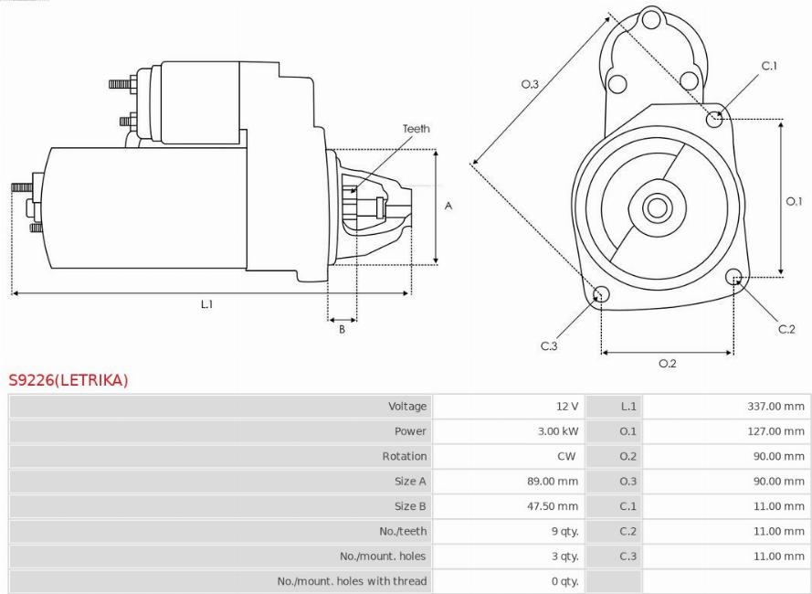 AS-PL S9226(LETRIKA) - Başlanğıc furqanavto.az