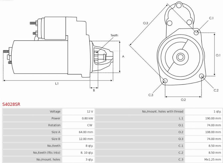 AS-PL S4028SR - Başlanğıc furqanavto.az