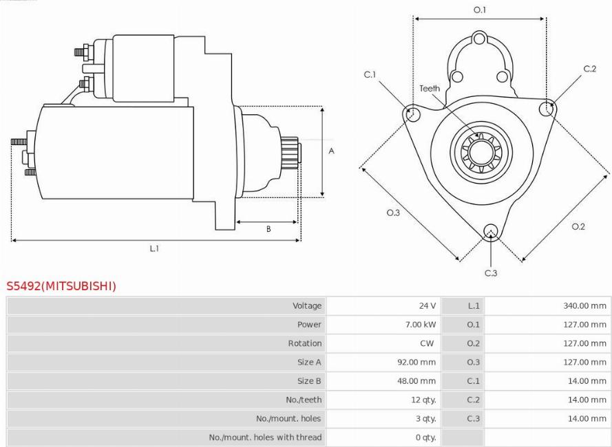 AS-PL S5492(MITSUBISHI) - Başlanğıc furqanavto.az