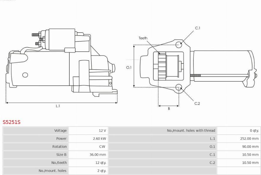 AS-PL S5251S - Başlanğıc furqanavto.az