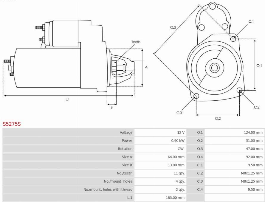 AS-PL S5275S - Başlanğıc furqanavto.az