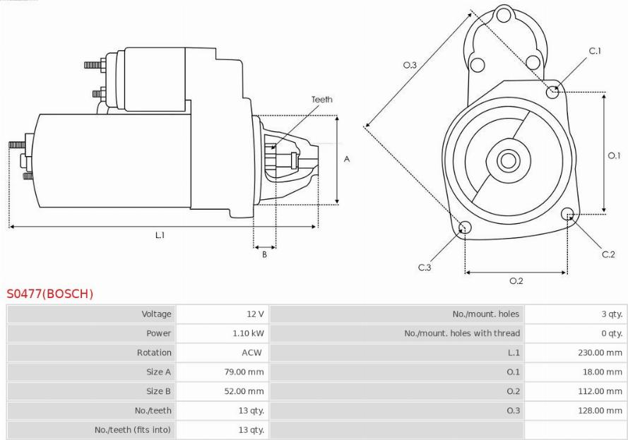 AS-PL S0477(BOSCH) - Başlanğıc furqanavto.az