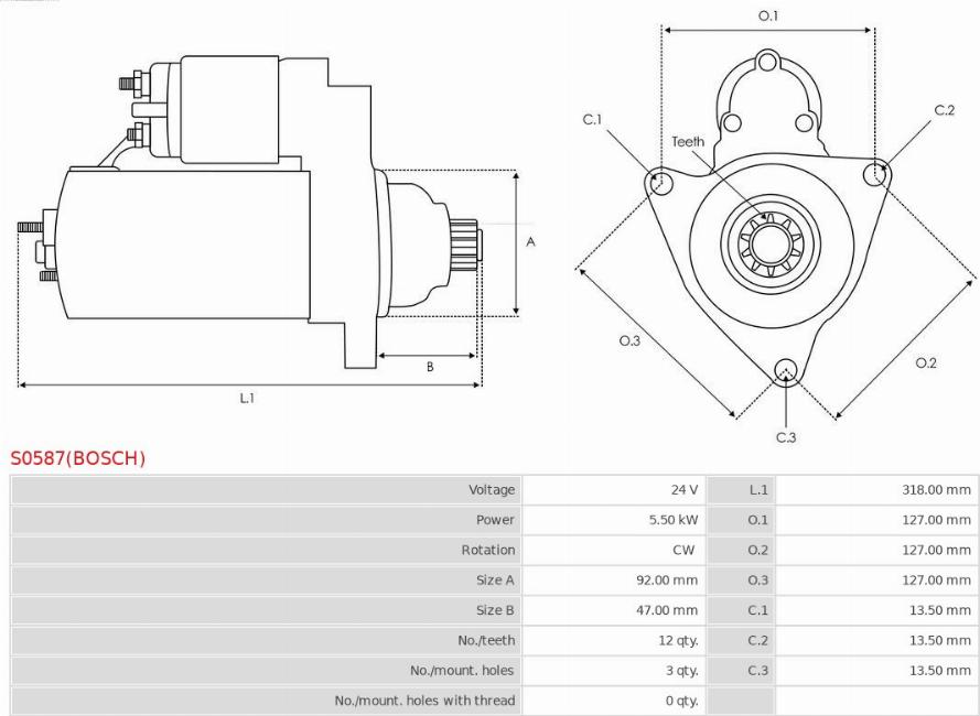 AS-PL S0587(BOSCH) - Başlanğıc furqanavto.az