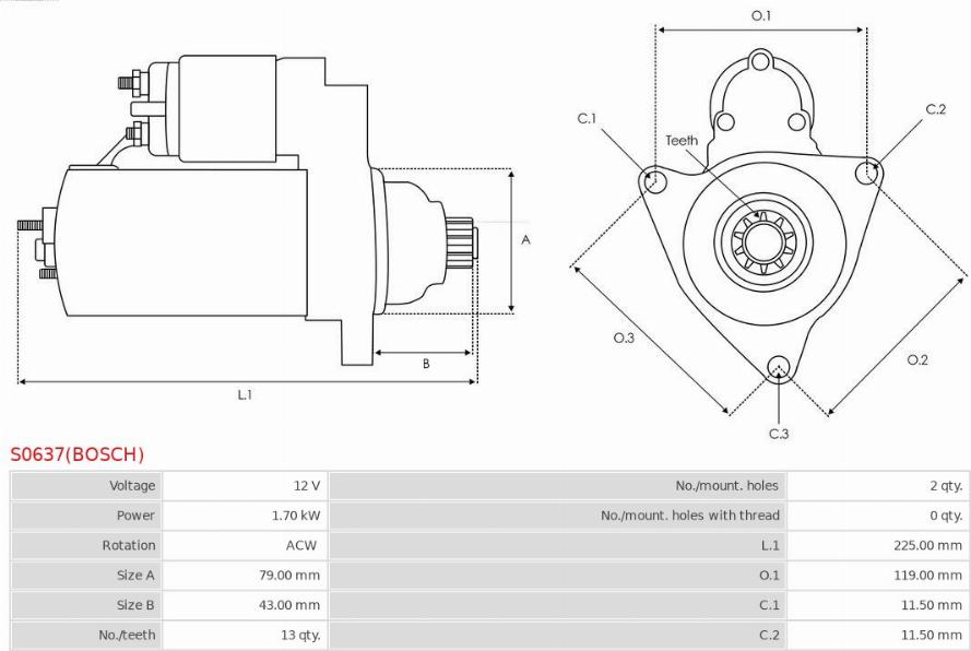 AS-PL S0637(BOSCH) - Başlanğıc furqanavto.az