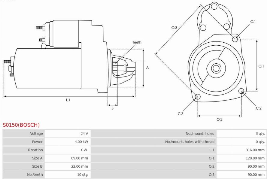 AS-PL S0150(BOSCH) - Başlanğıc furqanavto.az