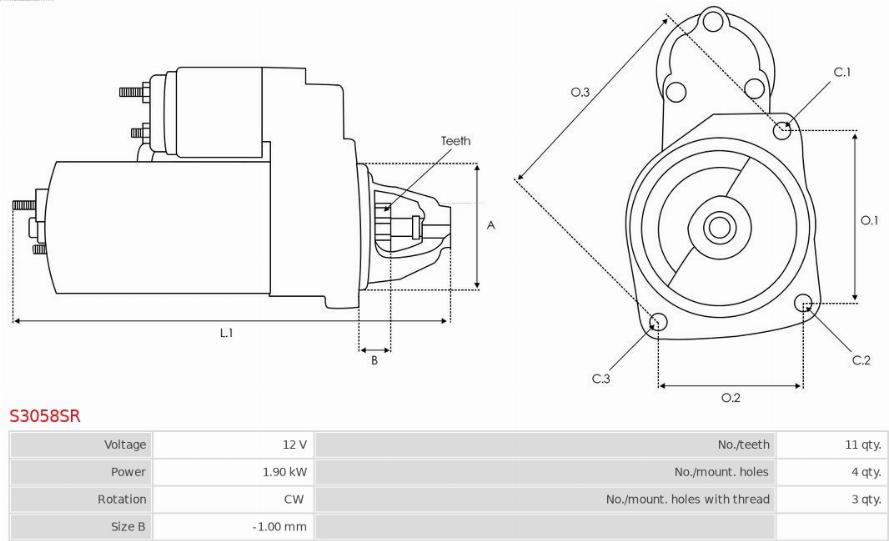 AS-PL S3058SR - Başlanğıc furqanavto.az