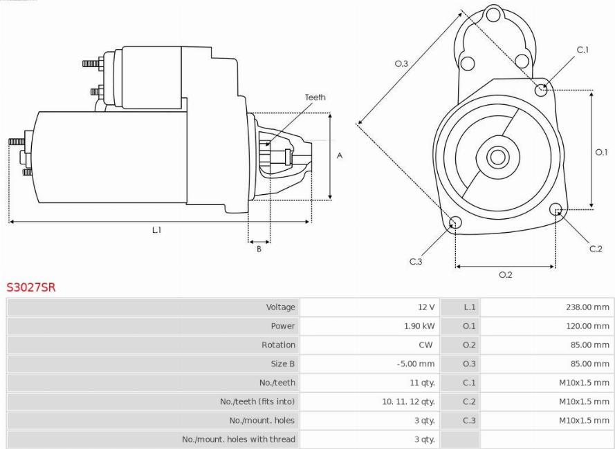 AS-PL S3027SR - Başlanğıc furqanavto.az