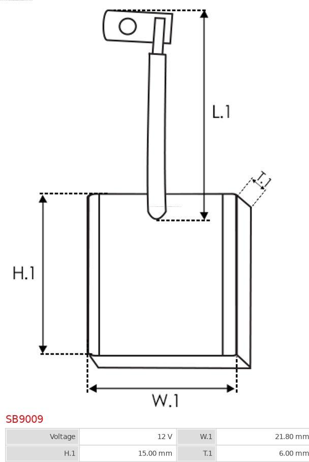 AS-PL SB9009 - Karbon fırçası, başlanğıc furqanavto.az