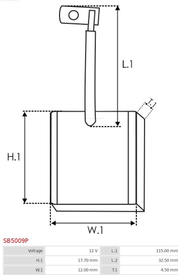 AS-PL SB5009P - Karbon fırçası, başlanğıc furqanavto.az