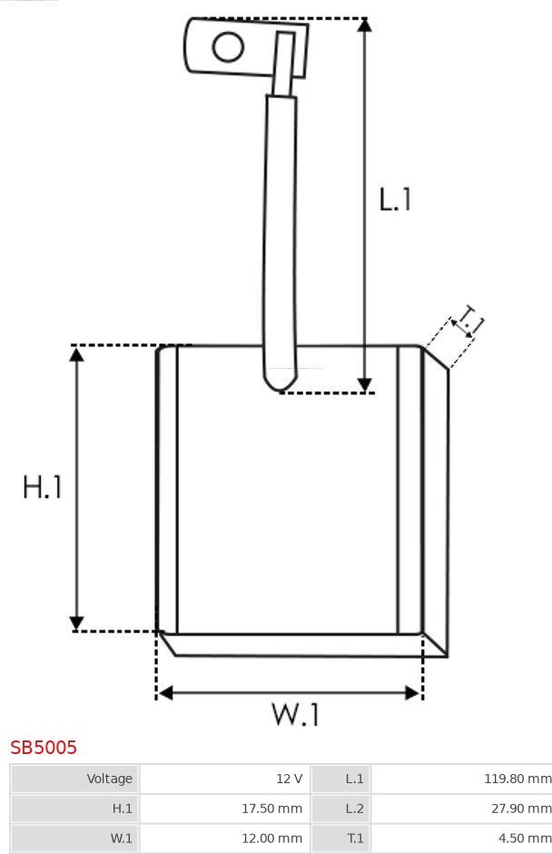 AS-PL SB5005 - Karbon fırçası, başlanğıc furqanavto.az