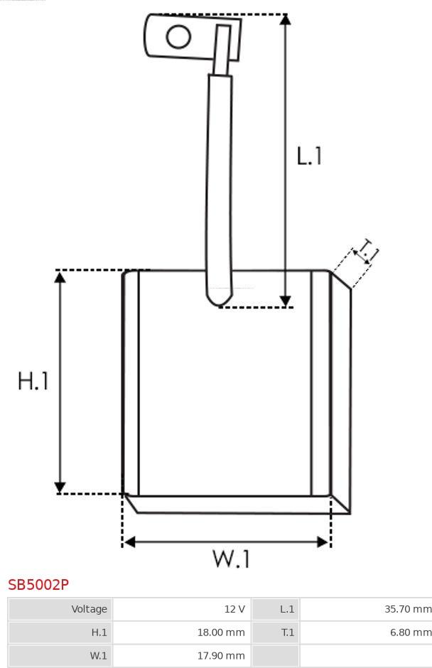 AS-PL SB5002P - Karbon fırçası, başlanğıc furqanavto.az