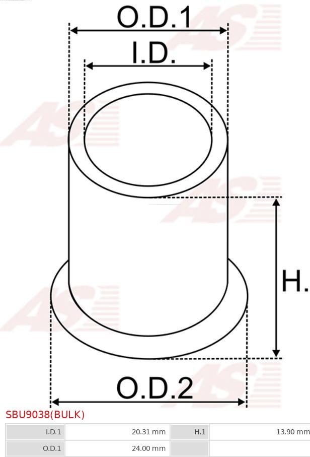 AS-PL SBU9038(BULK) - Buş, başlanğıc mil furqanavto.az