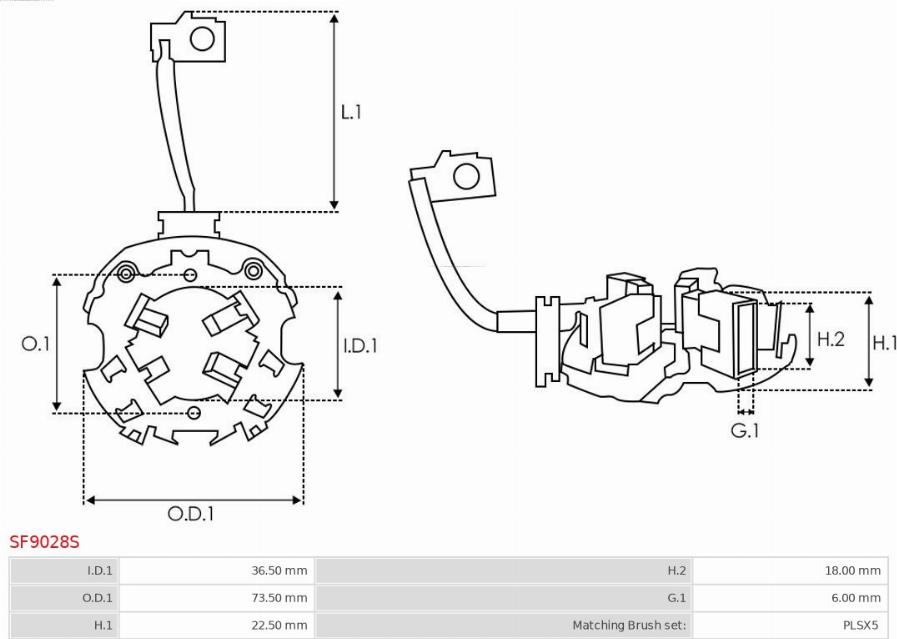 AS-PL SF9028S - Tutacaq, karbon fırçalar furqanavto.az