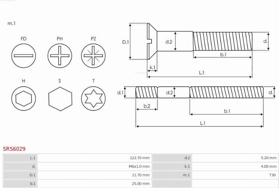 AS-PL SRS6029 - Təmir dəsti, alternator furqanavto.az